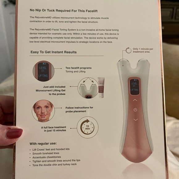JeNu Skincare Rejuvatonemd Microcurrent Facial Toning Lifting